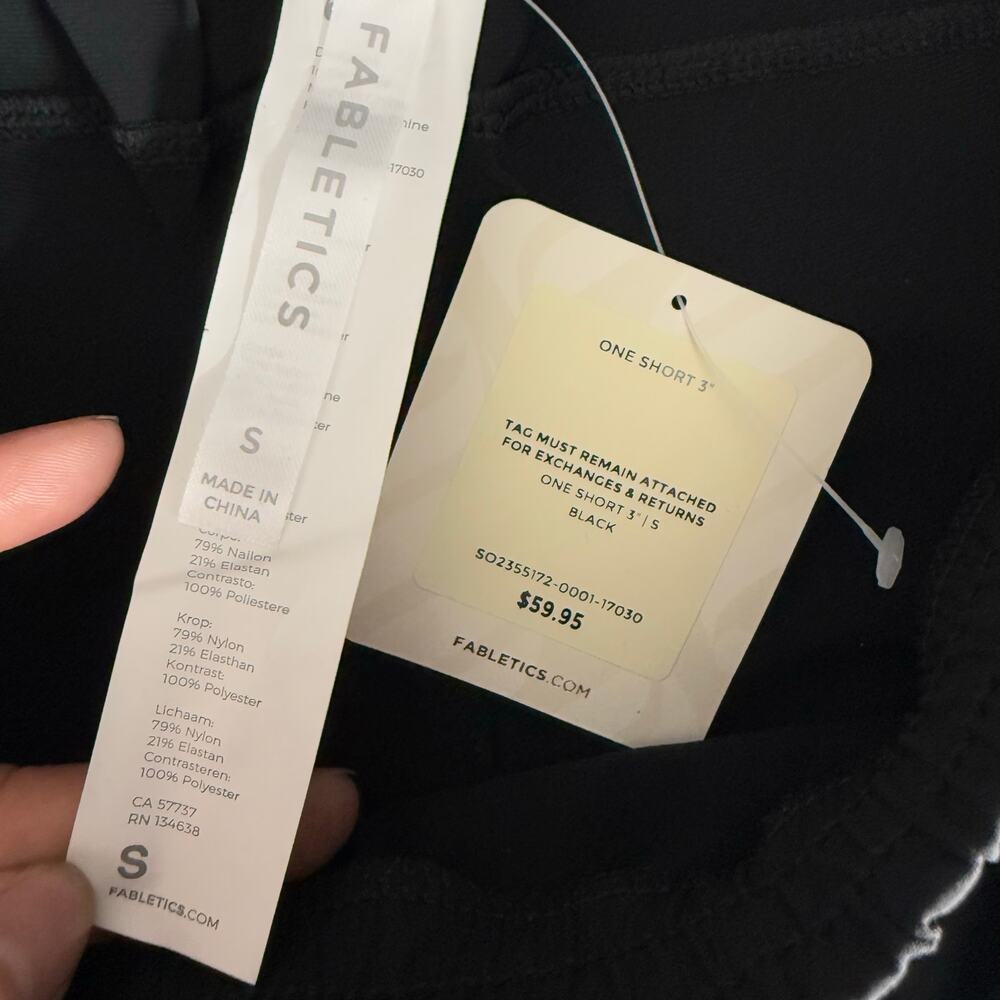 Fabletics The One Short 3", Black, S - Picture 4 of 5